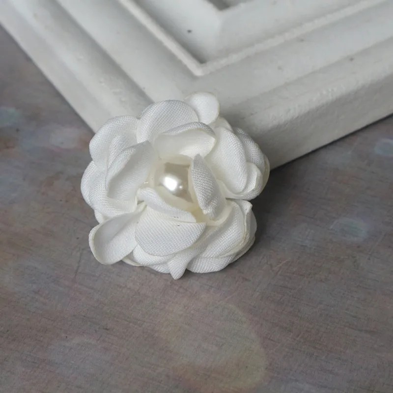 10PCS Off White Series Mix Styles Set Chiffon Fabric Flowers For Wedding Invitation Artificial Flowers For Dress Hat Decoration