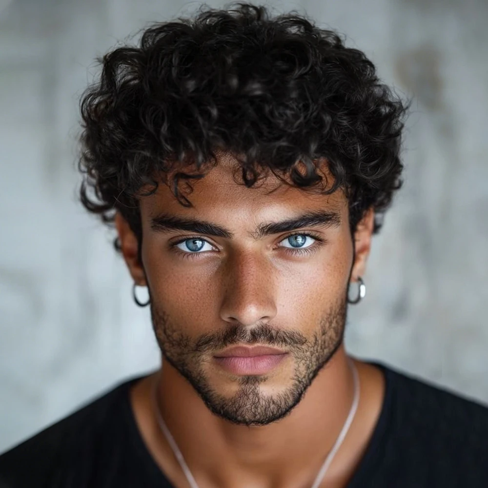 

Кудрявые парики-пикси из натуральных волос для женщин и мужчин, полностью машинной работы, натуральные, реалистичные, не спутываются, пышные, с дышащей шапочкой.