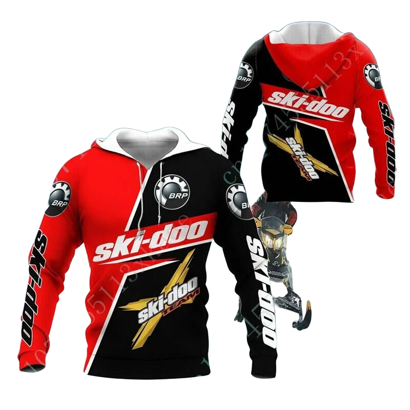 Men\'s Fashion 3D Snow Off Road Motorcycle Pattern Hoodie Spring and Autumn Outdoor Sports Mountain Off Road enthusiast Pullover