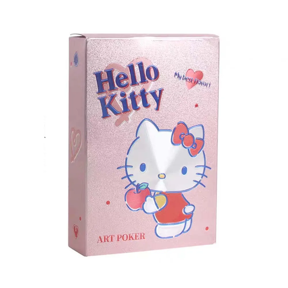 Sanrio 카드 놀이 Kawaii 만화 Kuromi 헬로 키티 어린이 놀이 취미 용품 카드 게임 장난감 데크 컬렉션
