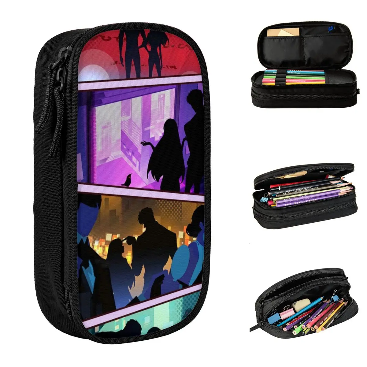 

Love And Deepspace Sylus Rafayel Game Pencil Box School Pencil Cases Students Canvas Printed Stationery Organizer