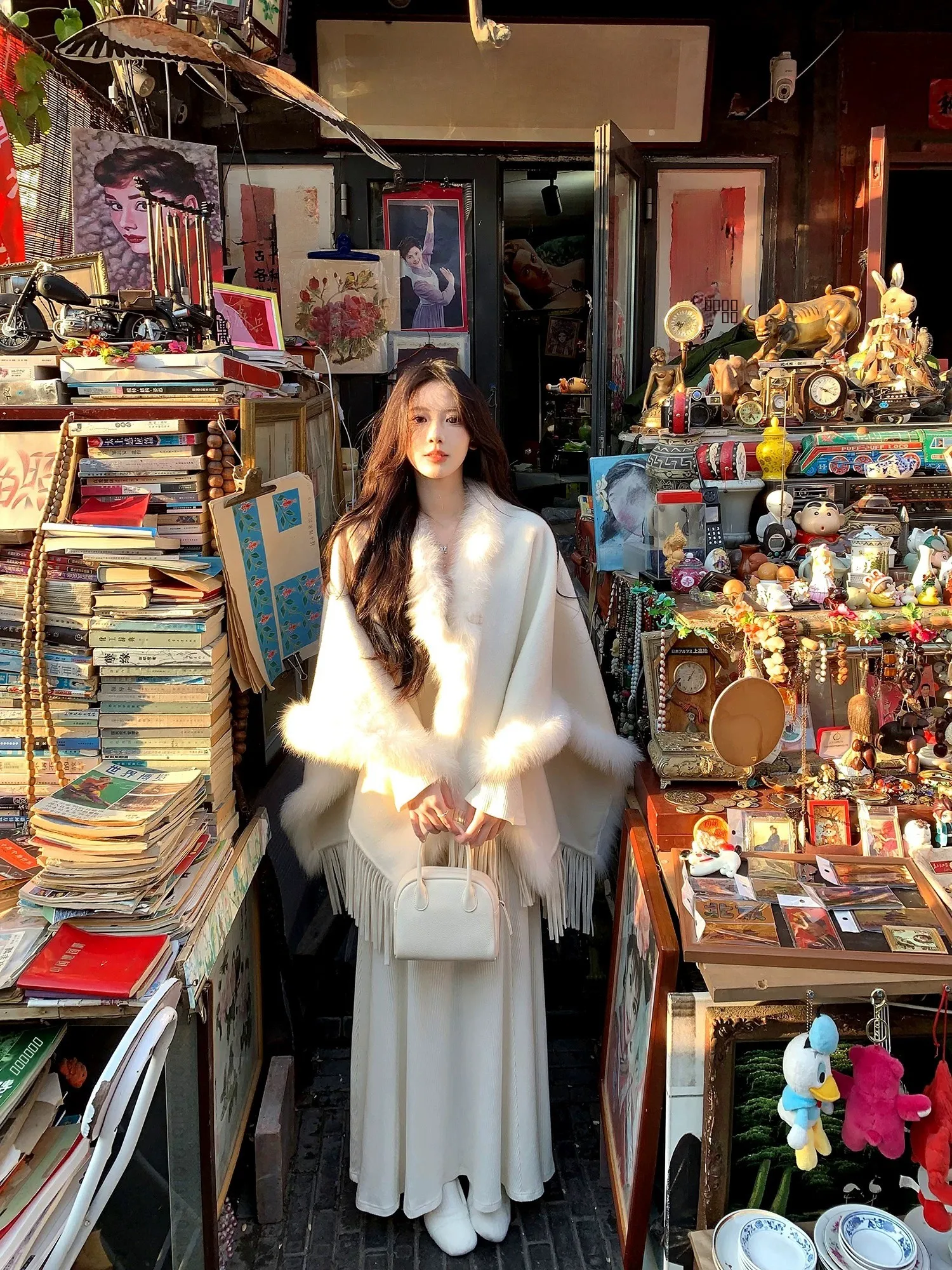 eco-friendly-sle-women's-oulder-awl-with-chest-bule-korean-sle-warmth-polyester-autumn-winter-long-rectangular