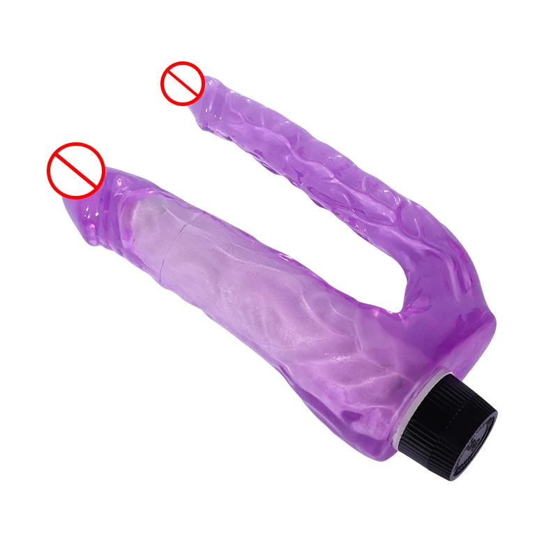 2 in 1 Double Heads Crystal Dildo G-spot Vibrator Vagina Massager Realistic Big Penis Sex Toys For Women Adults Masturbator