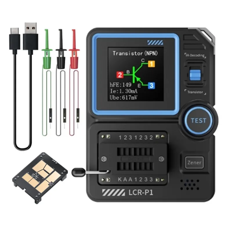 

LCRP1 LCR-P1 Тестер транзисторов Мультиметр Диод Триод Измеритель сопротивления емкости ESR MOSFET IR Многофункциональный противоожоговый
