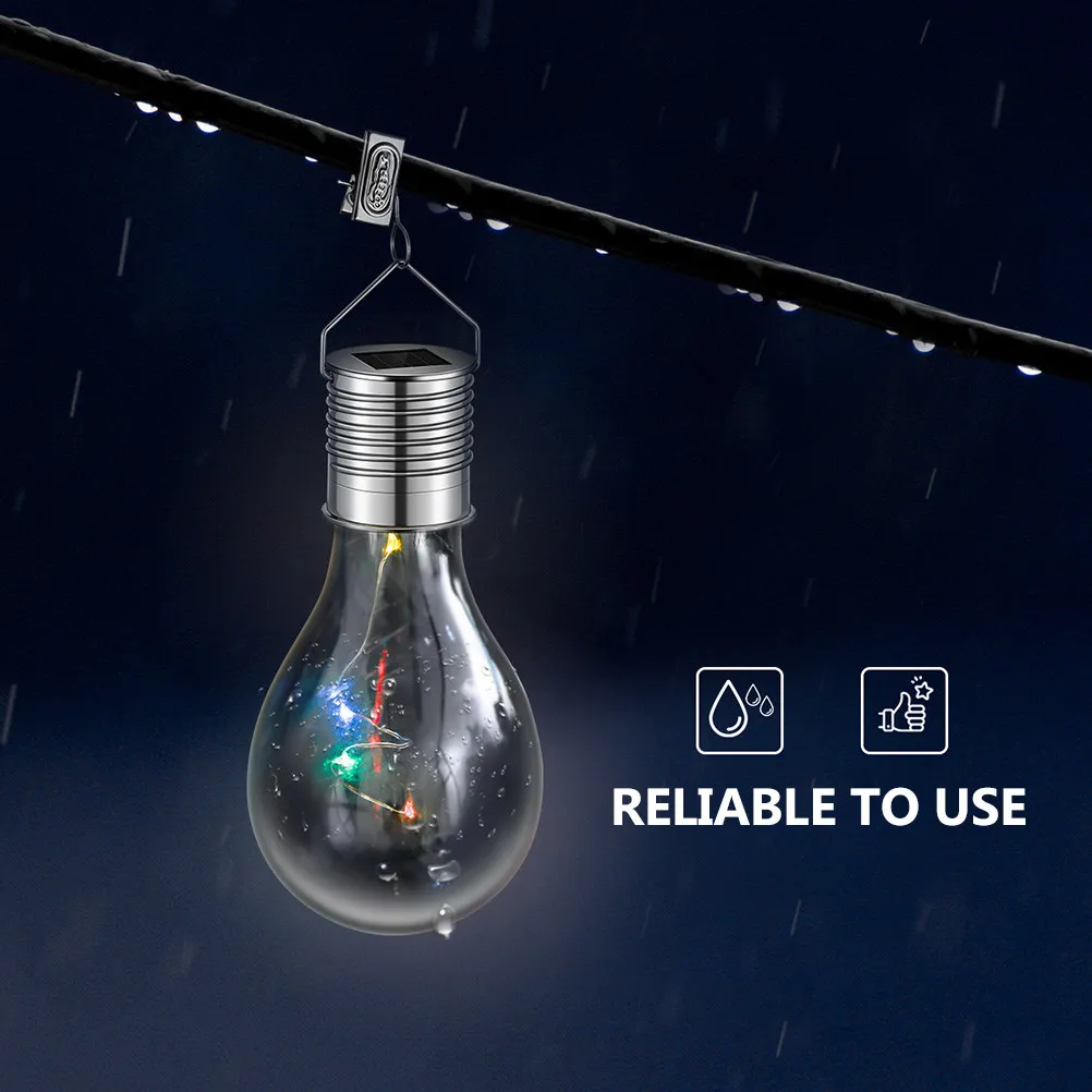 

4pcs Solar Powered Led Glass Bulb Copper Wire Lights For Garden Patio Wedding Hanging Lamp Outdoor Light Bulb