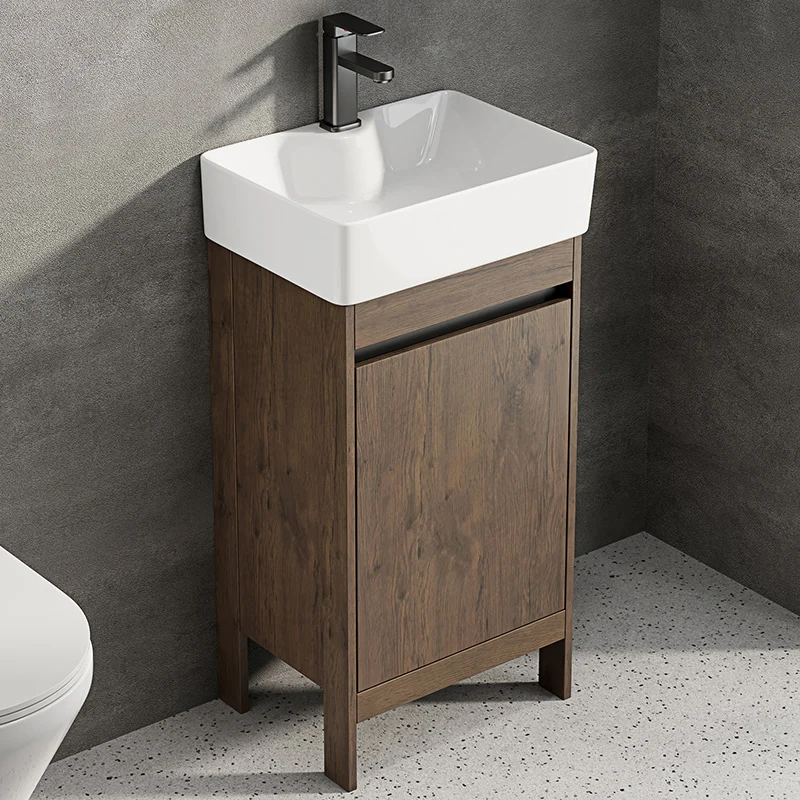 

Floor-to-ceiling washbasin cabinet combination ceramic integrated washbasin pool bathroom bathroom small size washbasin simple