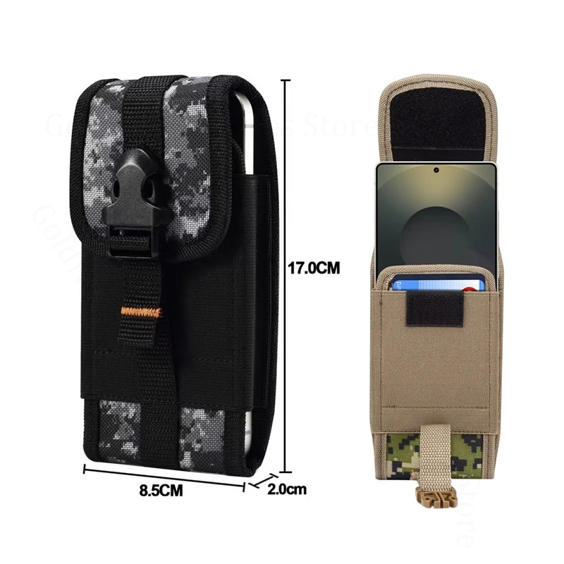 

For vivo X300 X200 Pro Waist Phone Pouch Bag For VIVO X200 Pro mini X200FE X90 X80 X70 X100 Pro Plus Camouflage Card Wallet Case