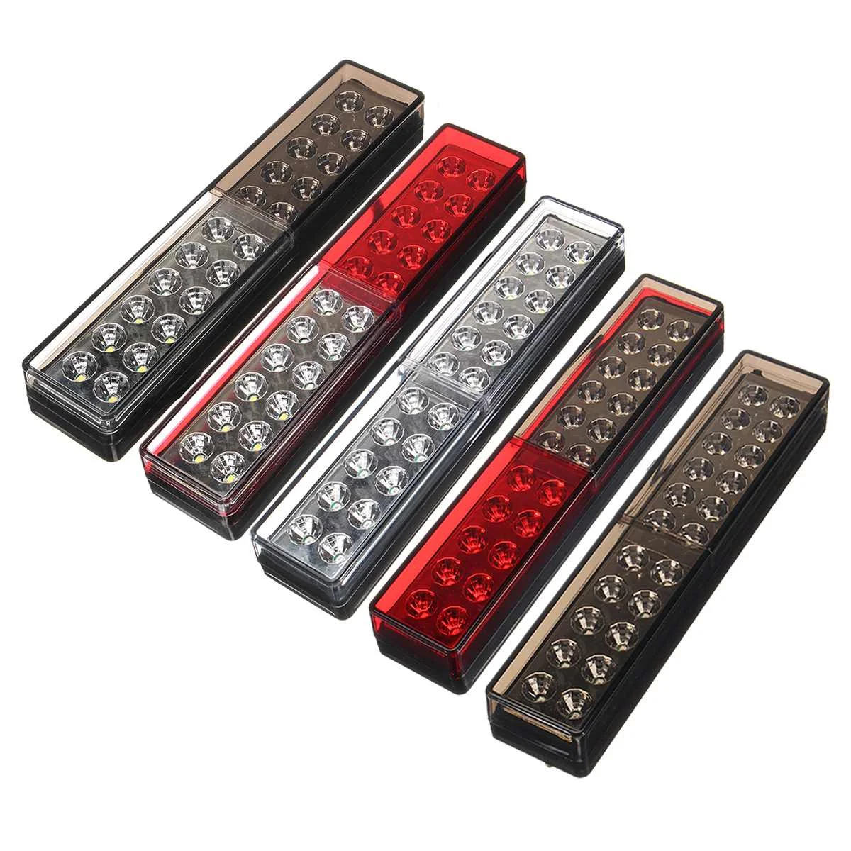 2pcs 22LED Car Rear TailLight 3 Color 4in1 Bake Stop Reverse Tail Lights Turn Signal Lamp for Tailer Truck Boat Caravans Lorry