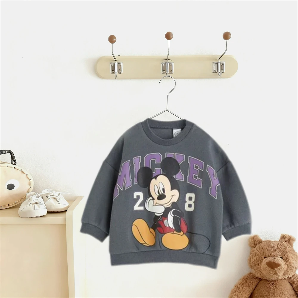 

1 2 3 4Years Old Child Mickey Sweatshirts Casual Loose Round Neck Tops For Baby Boys Trendy Cartoon Printed Lovely Hoodies