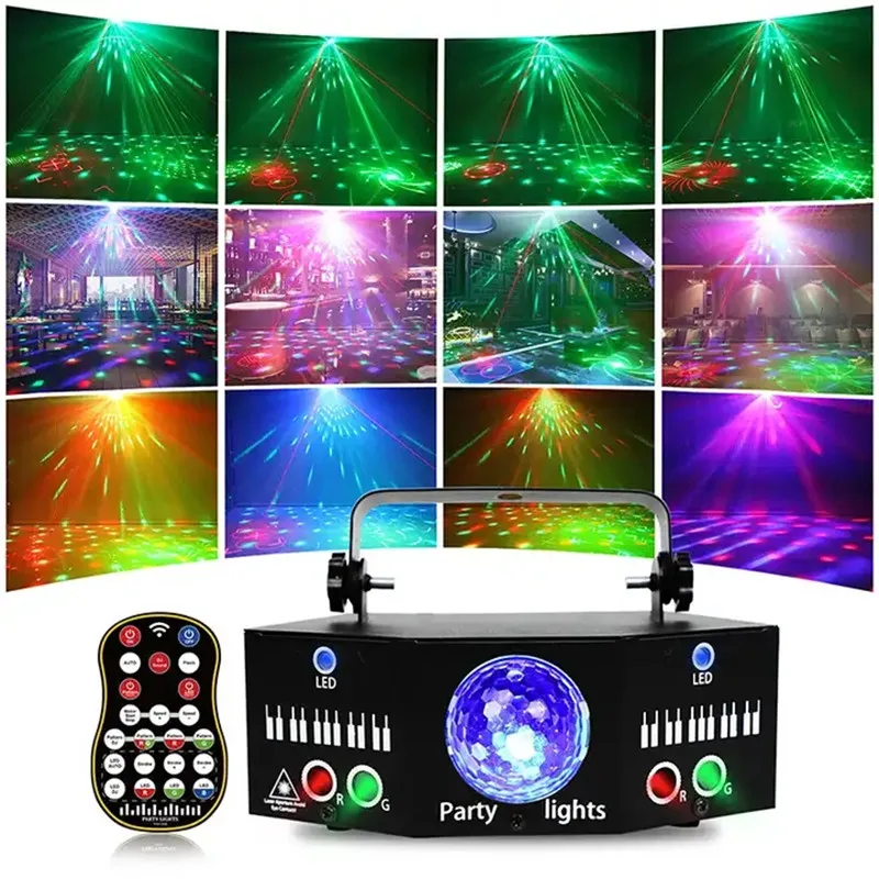 Birthday Holiday Events Party Decorations RGBW 9 Eyes DJ Led Beam Disco Lighting Stage Laser sound activated party lights