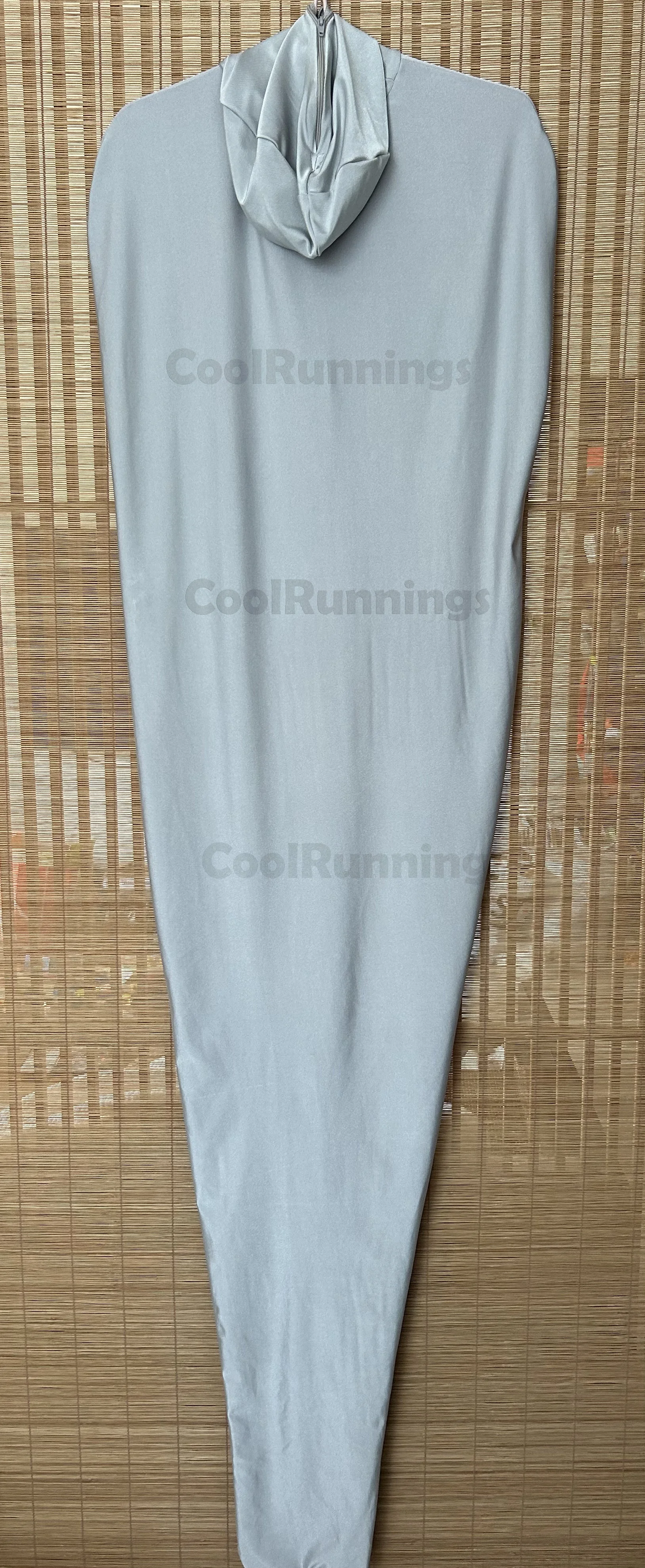 Full Face Mummy Unisex Cosplay Stage Spandex Zentai Body Sleeping Bag With Internal Sleeves - Back zipper