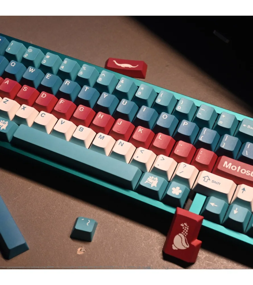 Benqi Lake five-sided sublimation original pbt full set of keycaps including 7U compatible ALICE40
