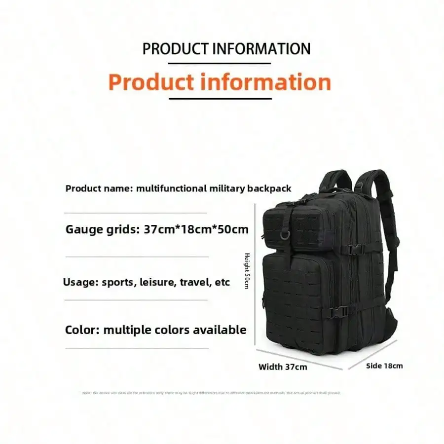 الرياضة في الهواء الطلق حزمة المشي لمسافات طويلة حقيبة الظهر التكتيكية كامو حقيبة القتال التمويه التكتيكية مول على ظهره