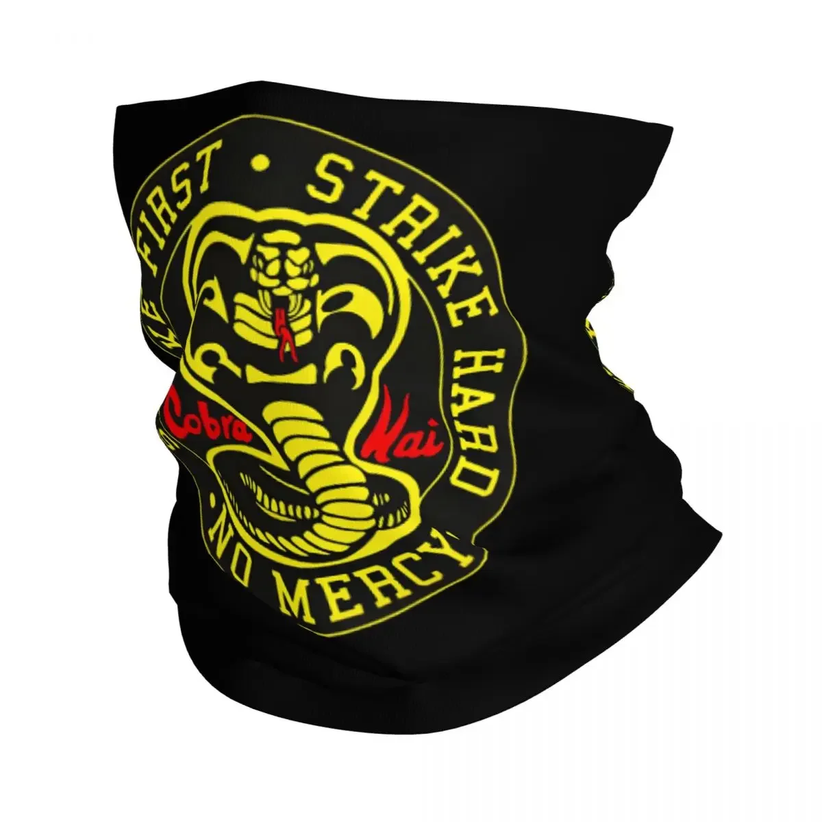 Cobra Kai Cobra Kai No Mercy Classic Bandana Neck Cover Printed Wrap Mask Scarf Warm FaceMask Riding For Men Adult All Season