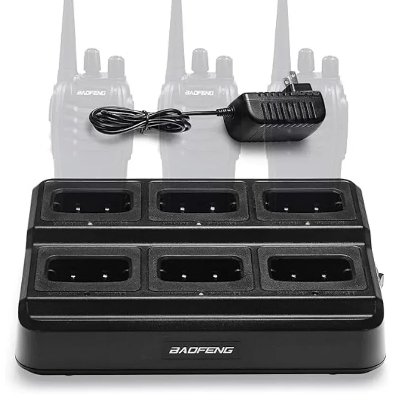 

BAOFENG BF-888S Six Way Charger Multi-Unit Charger Station for BF-888S BF-88ST BF-88A Retevis 777S H777 Walkie Talkies & Battery