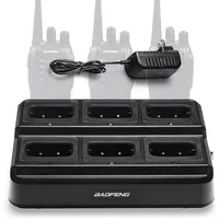 BAOFENG BF-888S Six Way Charger Multi-Unit Charger Station for BF-888S BF-88ST BF-88A Retevis 777S H777 Walkie Talkies & Battery