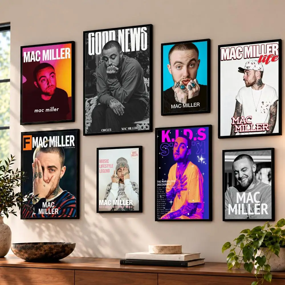 music Mac Miller Poster Poster HD Self Adhesive Waterproof Wall Art Print Bedroom Living Room Decor Gift