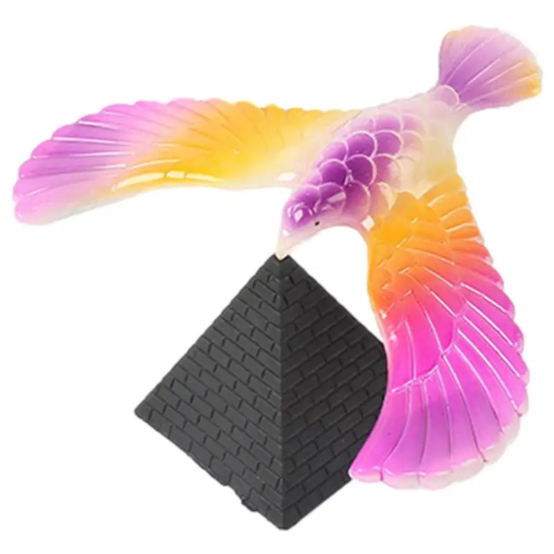 1PC Funny Amazing Balancing Eagle With Pyramid Stand Magic Bird Desk Kids Toy Fun Learn