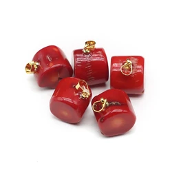 Natural Sea Bamboo Coral Pendant Cylinder Shape Exquisite Charm for Jewelry Making Diy Necklace Bracelet Earring Accessories