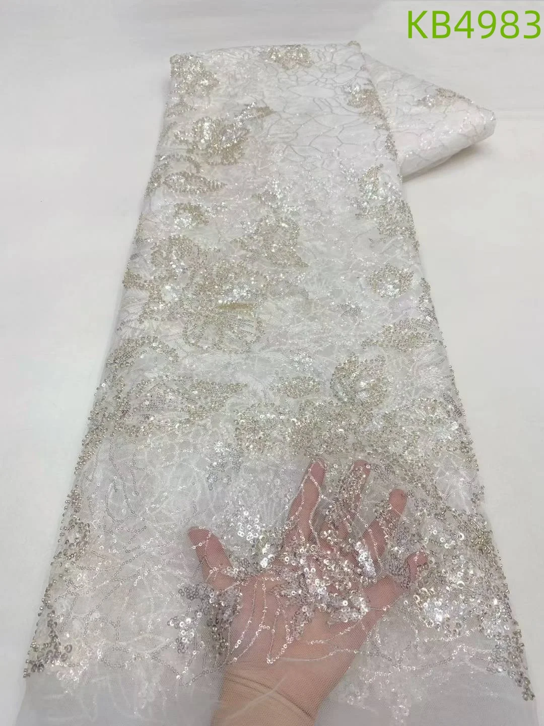 قماش دانتيل أفريقي 5 ياردات جودة عالية 2025 قماش أرجواني مع ترتر مطرز لفستان حفلات الزفاف خياطة الزفاف KB4983