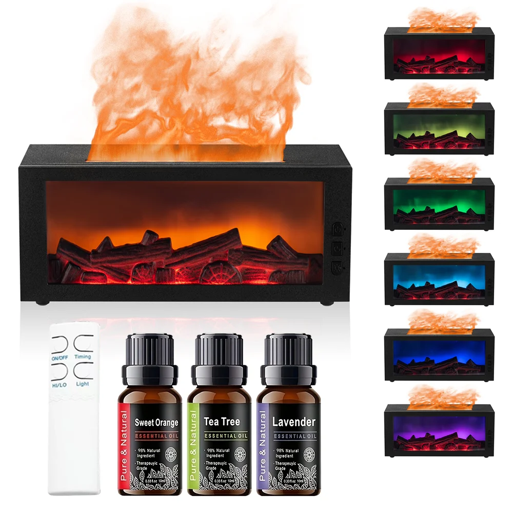 

300ml Ultrasonic Air Humidifier Essential Oil Diffuser Quiet Operation 7-Color Mood Light Aromatherapy for Home & Office