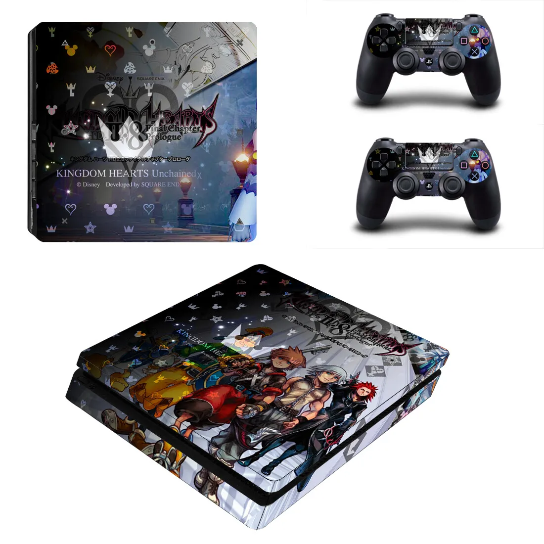 Kingdom Hearts PS4 Slim Skin Sticker Decal Cover Protector For Console and Controller Skins Vinyl