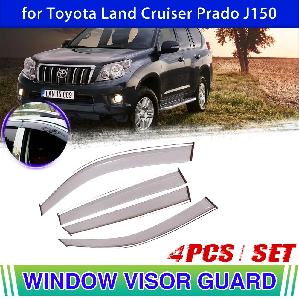 

Window Visor for Toyota Land Cruiser Prado 150 J150 FJ150 Lexus GX400 GX460 2010~2023 Vent Awning Rain Sun Guard Cover Deflector