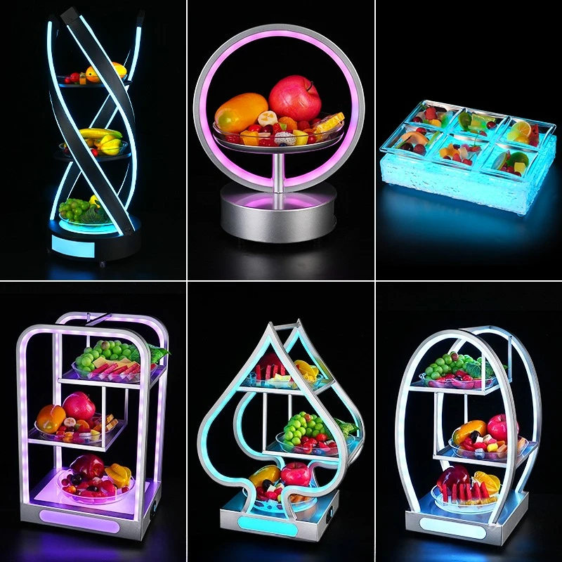 

Creative Light Emitting Diode Fruit Tray Snack Plate Light Emitting Diode Light Emitting Diode Food Fruit Display Stand