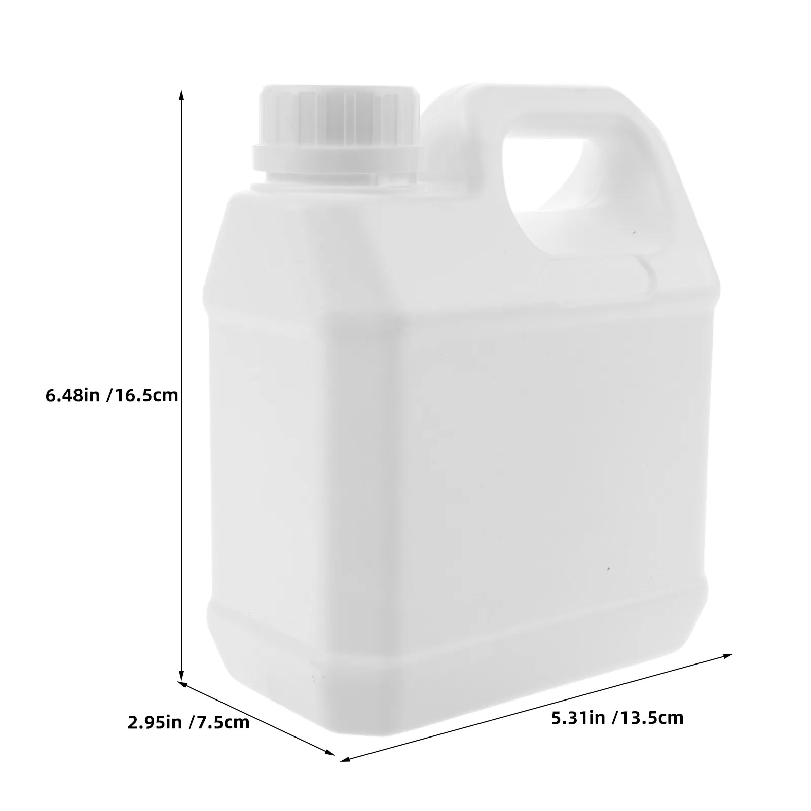 4Pcs Reusable Storage Bottle 1L Plastic Jug with Lid for Liquid Food Containers Water Jug Chemical Bottle Beverage Lab Kitchen