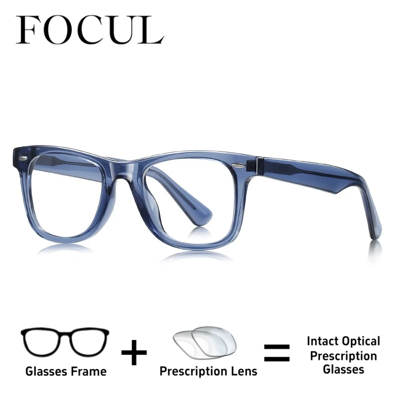 FOCUL Damen Brille mit Blaulichtfilter und photochromatischer Funktion, seitliche Ansicht