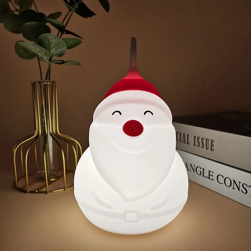 Christmas Night Lights Santa Claus Silicone Table Lamps Bedroom Decor