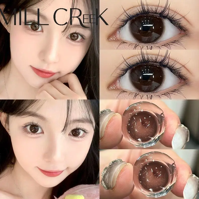 DDUOXIU 1 pair  Yearly Colored Contact Lenses with Degree Myopia Lenses Free Shipping Korean Lenses High Quality Lens