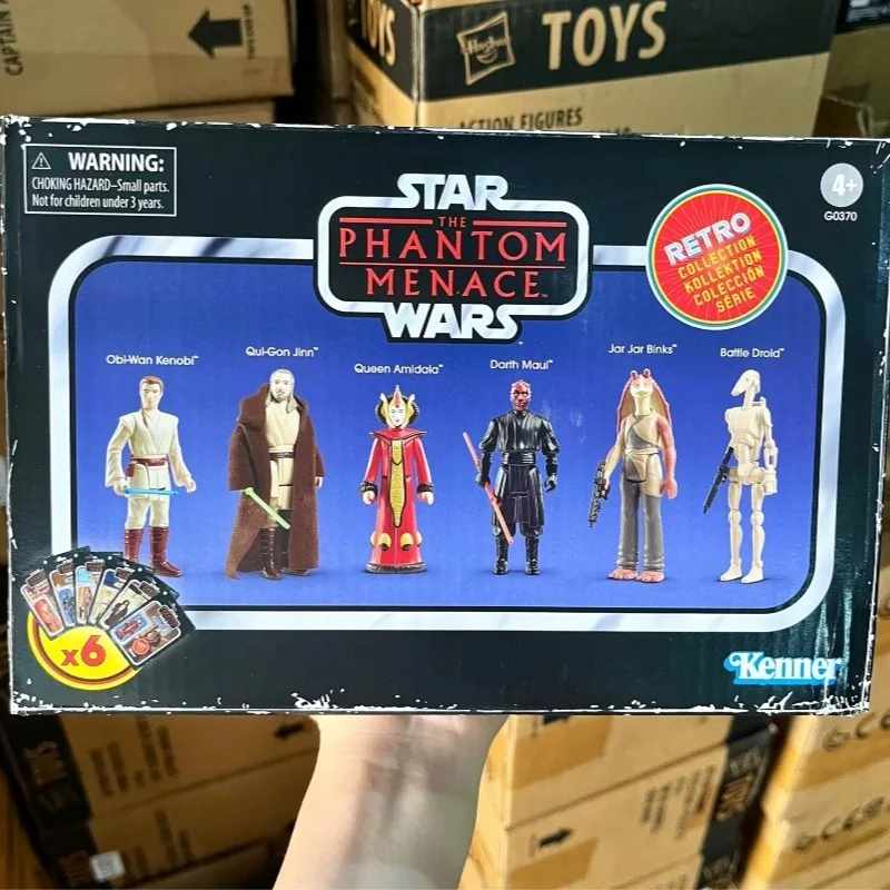 Hasbro Original véritable Star Wars la ménace fantôme reine Amidala Qui-Gon Jinn pot Binks 9.5 cm assemblage modèle jouet figurine d'action