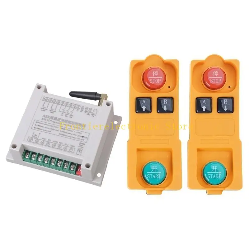 G8DB Wireless RF Remote Control Switch 2CH AC220V~380V Factory Light Single Water Transmitter 3000W High Power Receiver