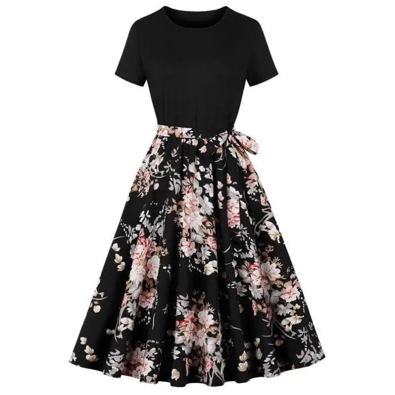 

Women's Floral Print Sa Folded Vintage Cross-Border New Sle Casual Sport Suit Seven Sve Long Autumn Season