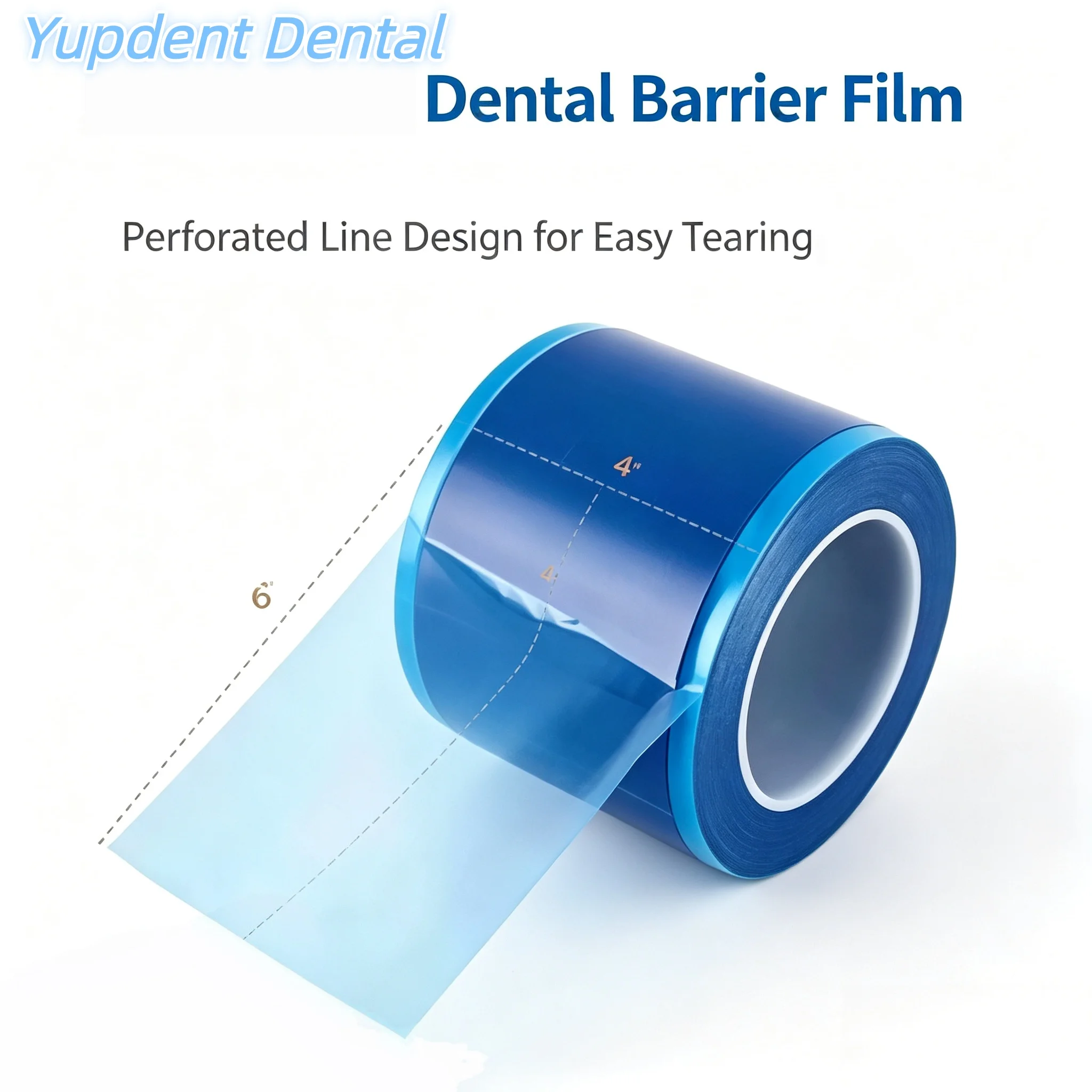 Disposable Dental Isolation Membrane Blue & White Plastic Anti-Fouling Teeth Protective Film Oral Mold for Dental Clinic