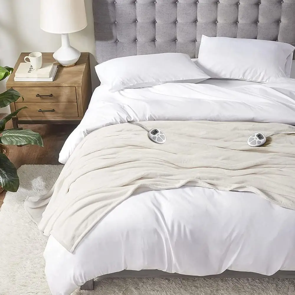 

Luxuriously Sot Plush Electric Blanket ast Heating Cozy Cover, Saety Auto Shut O Timer, Low EM, Multi Heat Setting, ETL Certiied