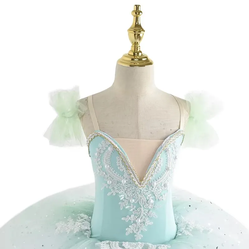 Meisje Professionele Ballet Tutu Tule Jurk Wit Blauw Roze Gymnastiek Turnpakje Diamant Dans Kostuum Ballet Turnpakje Meisje Ballerina