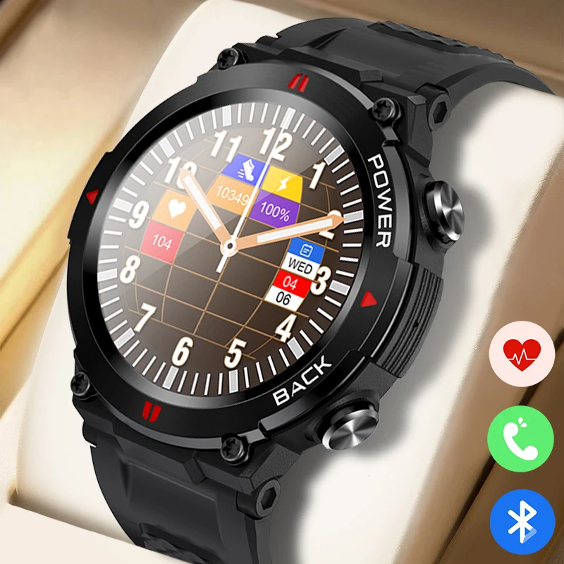 New Men's Smart 5.0 Bluetooth Call Watch 1.32-inch Full Screen Touch IPS High Resolution 360 * 360 Heart Rate Monitoring Watch