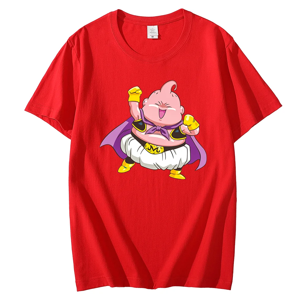 Anime Dragon Ball T-shirt Majin Buu Printed Men\'s and Women\'s T-shirt Leisure Sports Street Student Couple T-shirt