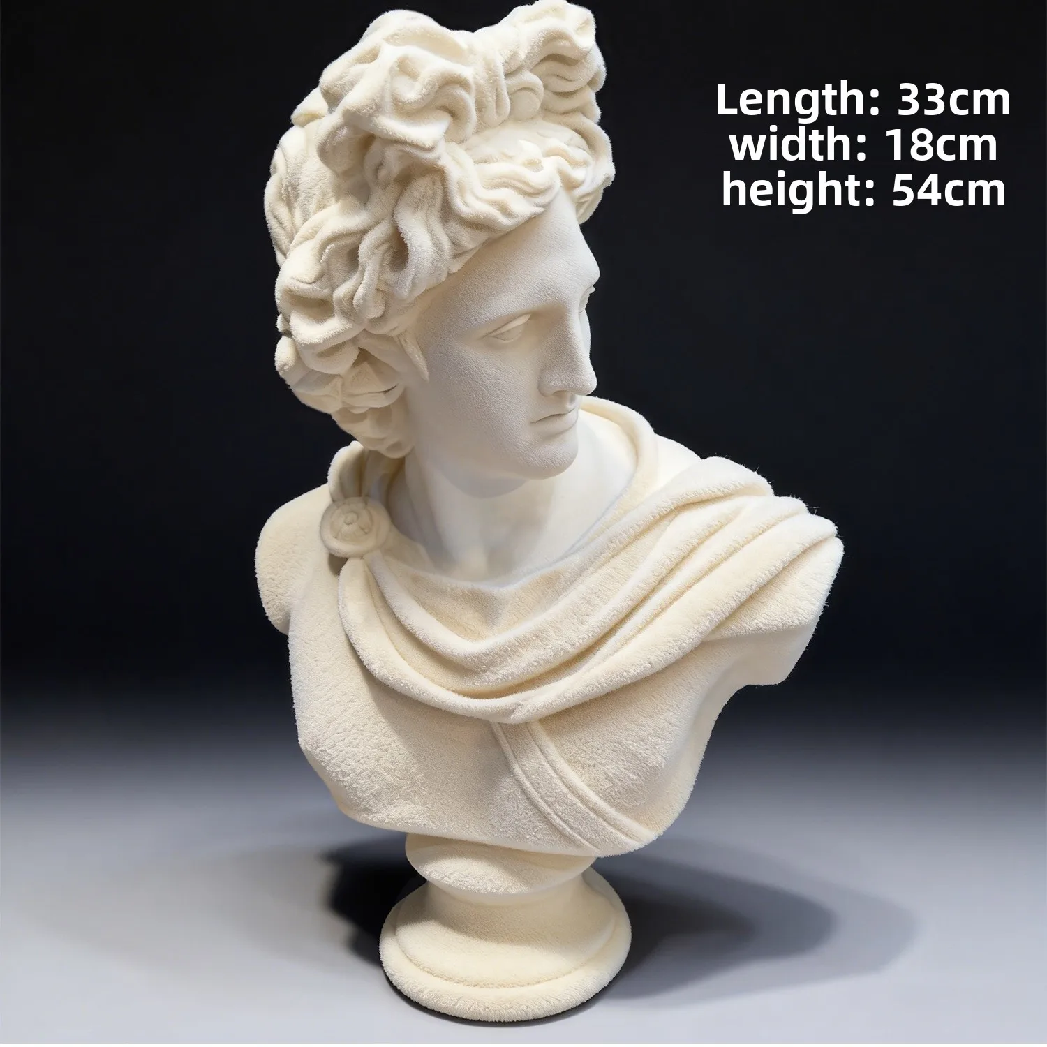 Nordic Resin Craft David Sculpture Abstract Bust Figurine Flocked Home & Hotel Decorative Ornament