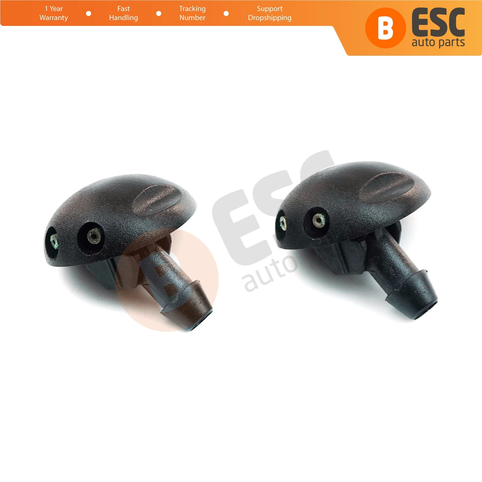 ESC ESP527 2 Pieces Front Windscreen Water Washer Nozzle Spray Jets 7700846456 for Renault Megane Scenic MK1, Dacia Logan