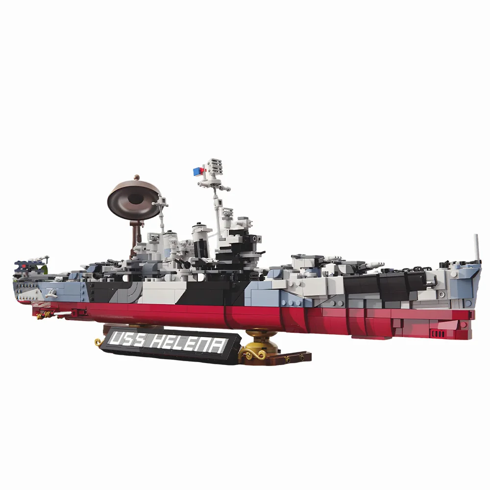 

Gobricks MOC USS Helena Measure 31 Bricks Military USS Helena Cruiser Building Blocks Model Assemble Toys Kids Birthday Gifts