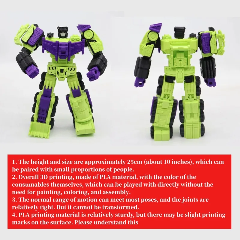 3D Print Action Figure can poss 10 in Devastator DIY Robot Toy PLA Material