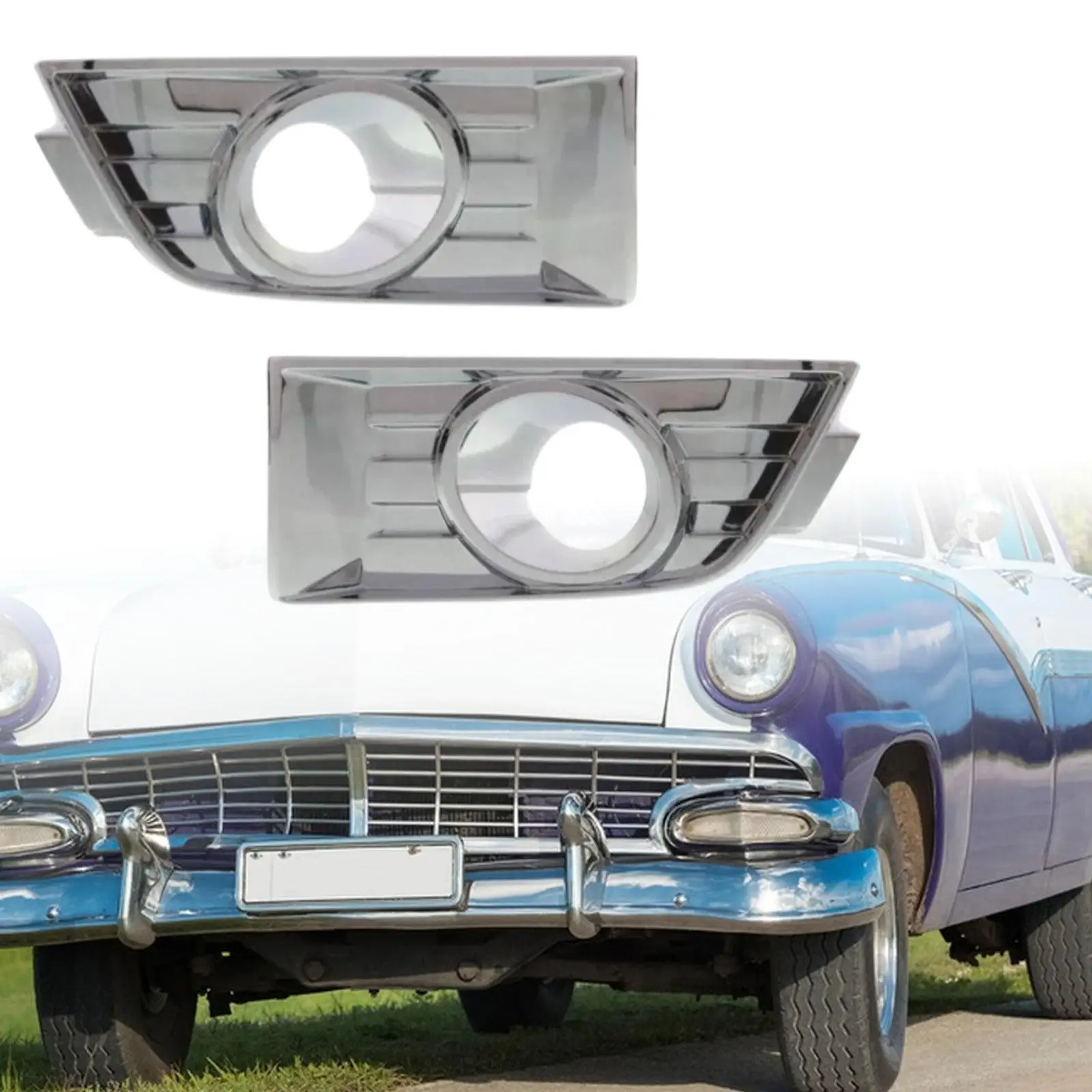 

Front Bumper Fog Light Lamp Bezel Set 7T4Z17E810B, 7T4Z17E811B Spare Part Replacement Professional for Ford Edge 2007-2010