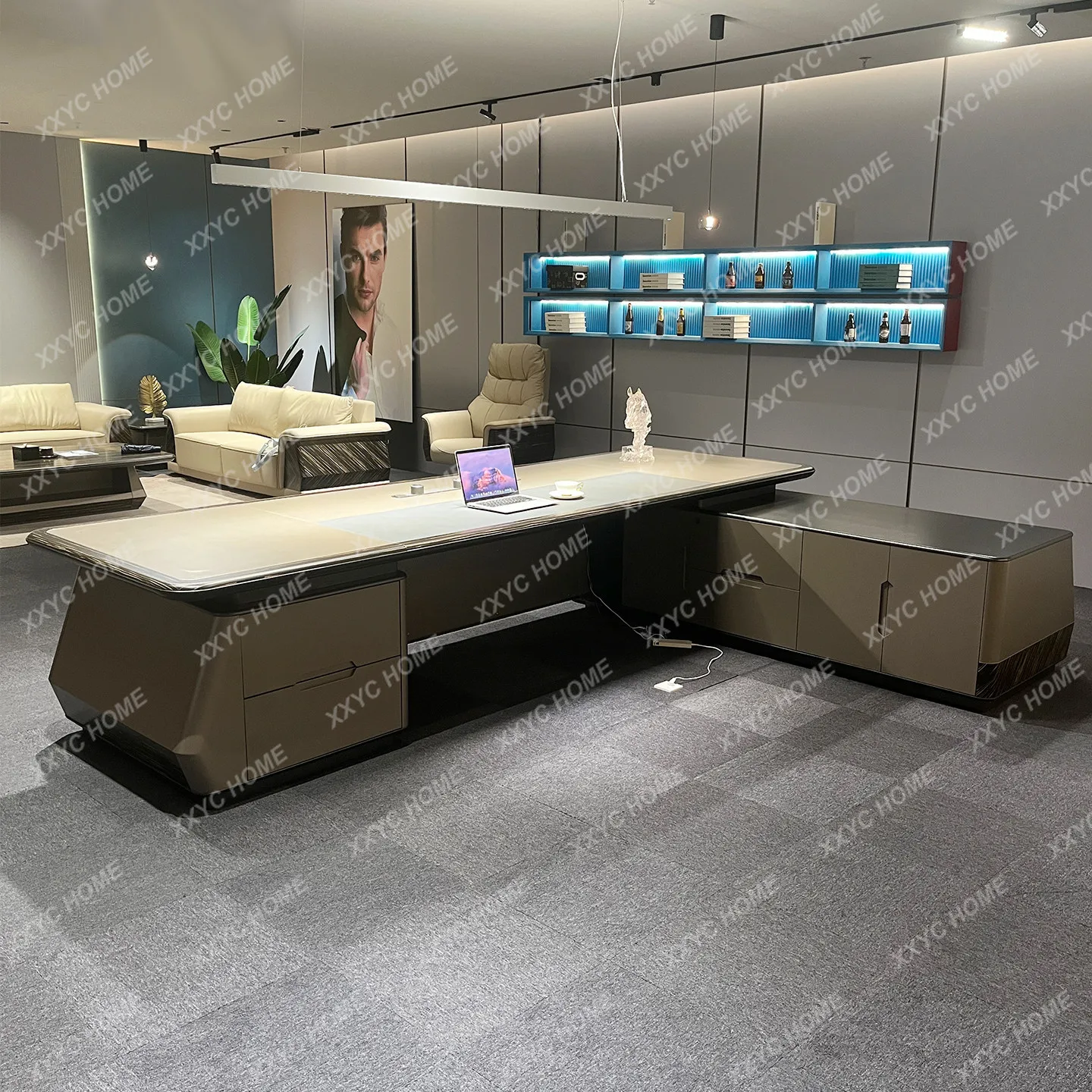 Office boss table high-end light luxury high-end desk