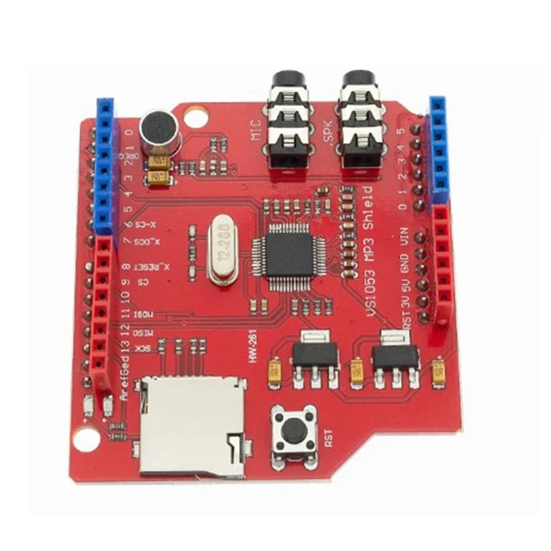VS1053 Stereo Audio MP3 Player Shield Record Decode Development Board Module for OGG Real-Time Encoding Recording-A09I
