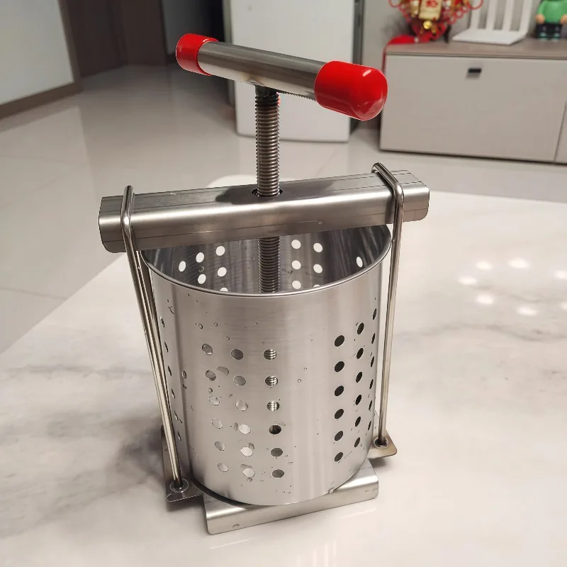 Honey Press Machine Manual Press Barrel Beekeeping Extraction Vegetable Filling Squeezer Multifunctional Wine Making Extractor