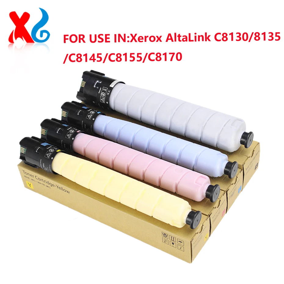 1PC BK800g CMY500g Toner Cartridge For Xerox AltaLink C8130 C8135 C8145 C8155 C8170 8135 High-quality toner with chip