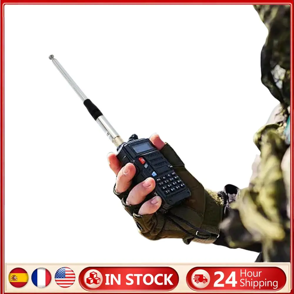 

27 МГц телескопические/стрижные антенны HT SMA женская 23-130 см CB радио телескопическая антенна Walkie Talkie ручная расширенная антенна CB